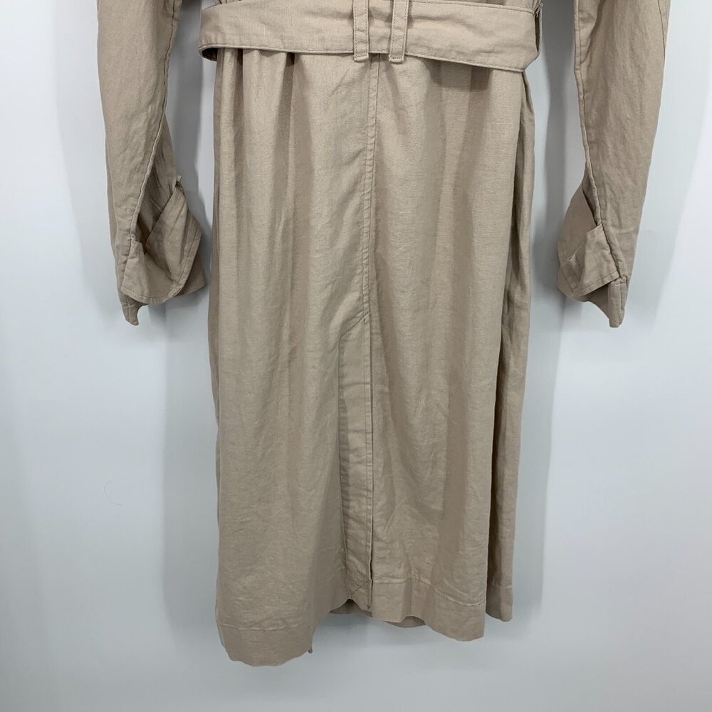 A New Day Trench Coat Linen Blend Double Breasted Jacket NWT - Picture 11 of 11